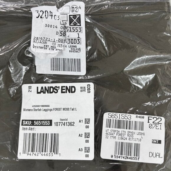 NWT Land's End Women's Starfish Leggings in Forest Moss Size Tall Large (14-16) - Picture 6 of 10